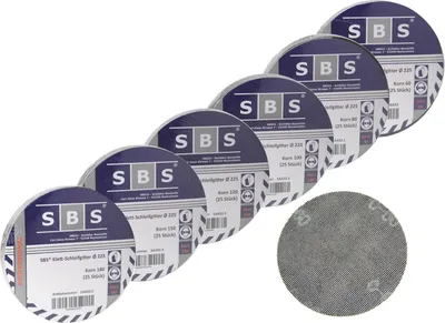 Produktbild von Klett Gitterleinen Schleifgitter 225mm Sortiment 150 Blatt Korn 60, 80, 100, 120, 150, 180