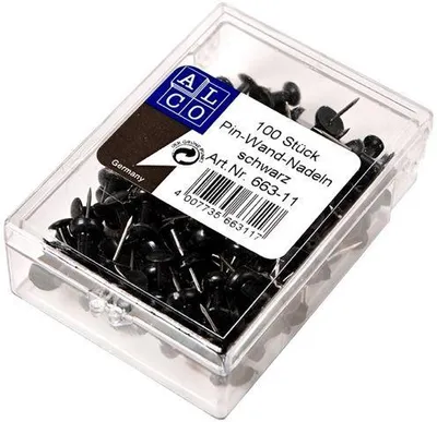 Produktbild von Pinnwandnadel 7,5mm schwarz VE=10x100 Stück