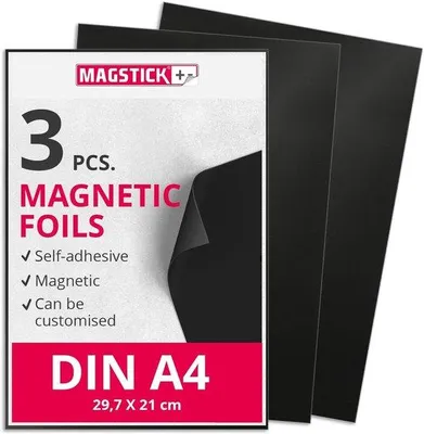 Immagine prodotto di Fogli magnetici autoadesivi marroni e neri, set da 3 pezzi