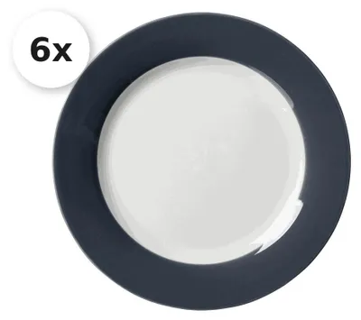 Obrázek produktu pro Ritzenhoff & Breker DOPPIO dezertní talíř 20 cm antracitový sada 6 ks