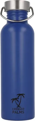 Produktbild von Edelstahl Wasserflasche blau, 750 ml, BPA-frei, auslaufsicher, für Fitness und Outdoor
