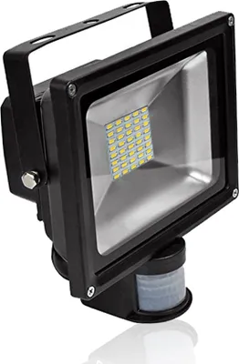 Produktbild von Greenmigo 50W SMD Fluter mit Bewegungsmelder Strahler Warmweiß Schwarz Aluminium Gehäuse IP65 Wasserdicht LED Lampe Wandleuchter Flulicht Flutbeleuchtung LED Gartenlampe Außenstahler