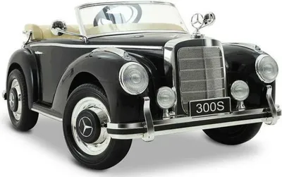 Produktbild von Kinderauto Mercedes 300S Elektroauto Lizenz Kinderfahrzeug  mit Fernbedienung, gummi eva reifen und ledersitz - 1 bis 5 Jahre Metallic Schwarz