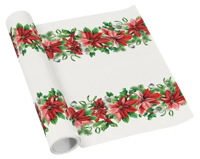 Obrázok produktu pre Papierový obrus Premium Poinsettia, 40 cm x 5 m, 1 kus