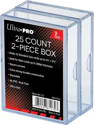 Produktbild von Ultra Pro - 2-teilige 25er Aufbewahrungsbox Klar