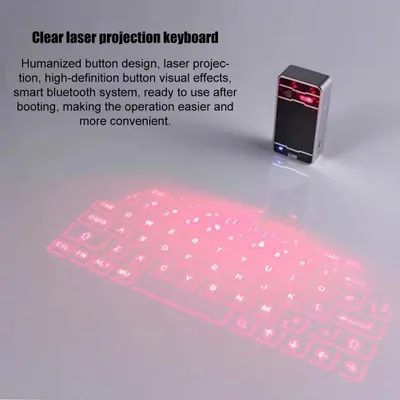 Obrázok produktu pre Bezdrôtová virtuálna klávesnica s podporou Bluetooth pre smartfóny a tablety