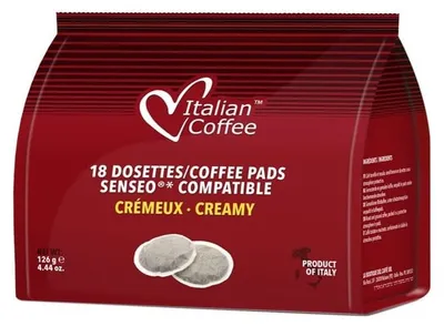 Zdjęcie produktu dla Italian Coffee Cremoso Senseo pads - 18 saszetek kompatybilnych z Senseo