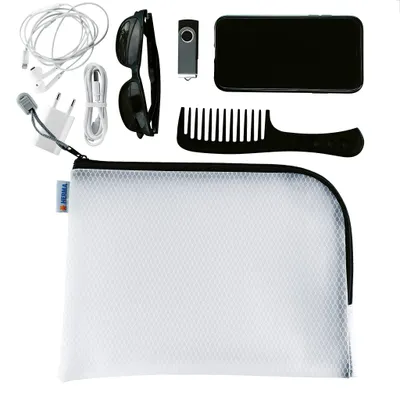 Productafbeelding van HERMA 20021 HERMA afsluitbare tas "Mesh Bags", DIN A5, zwart
