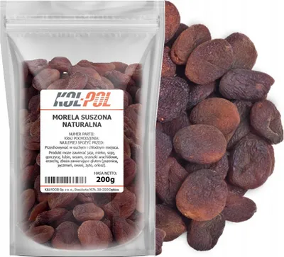 Zdjęcie produktu dla MORELE SUSZONE 200g Naturalne Niesiarkowane bez konserwantów jakość Kol-Pol
