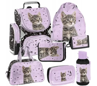 Zdjęcie produktu dla Zestaw Szkolny Dla Dziewczynki 7-Elementów Kotek Cat Kitty PP25CE Paso