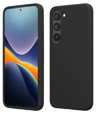 Produktbild von kwmobile Handyhülle für Samsung Galaxy S23 Hülle - Case Silikon - Kabelloses Laden - Schutzhülle Cover in Schwarz matt