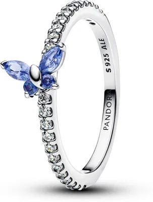 Obrázek produktu pro Pandora Ring Glittering Butterfly Blue Silver 194269C01 Velikost 60