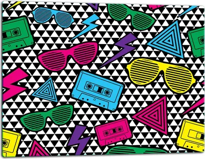 Produktbild von Glasschneidebrett Herdabdeckplatte Glaskeramikkochfeld Universal 52x40 cm Pop Art
