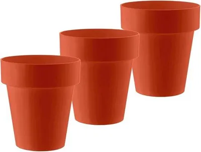 Produktbild von Blumenampel Kunststoff Außen - Pflanzenkübel mit UV-Schutz - 16 cm - Rot