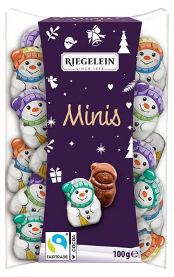 Produktbild von Riegelein Minis Schneemännchen 100g