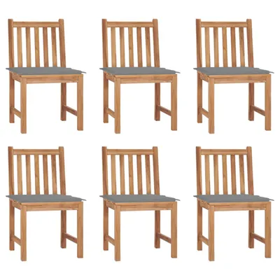 Produktbild von The Living Store Gartenstühle 6 Stk. mit Kissen Massivholz Teak