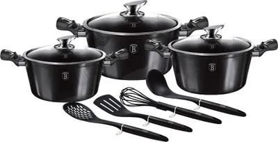 Obrázok produktu pre 10-dielna súprava na varenie s mramorovým povrchom METALLIC LINE CARBON PRO EDITION 19341
