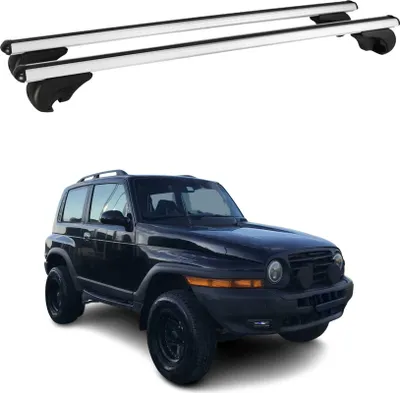 Image de Barres de toit Transversales pour Ssangyong Korando 1996-2006 Aluminium Argent