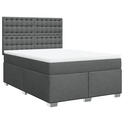 Produktbild von Boxspringbett mit Matratze Dunkelgrau 160x200 cm Stoff