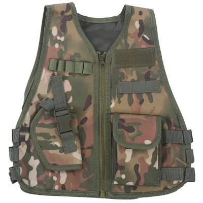 Produktbild von Tarnweste für Kinder mit mehreren Taschen für das Kampfjagdspiel im Freien (CP Camouflage L)