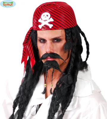 Produktbild von Pirat Totenkopf Kopftuch Karneval Seeräuber Accessoire Rotes Kopftuch Abenteuerhafte Piratenmütze Für Fasching Kostümparty Eleganter Auftritt Aktionen, Farbe: Rot