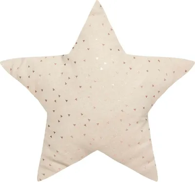 Produktbild von Kinderkissen "Berlingot" Stern - Baumwolle - beige - 40x40 cm - Atmosphera créateur d'intérieur