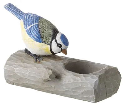 Productafbeelding van Theelichthouder Vogel - Pimpelmees - 14 x 7 x 10 cm