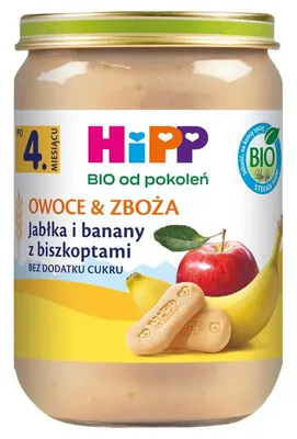 Image de HiPP Pommes Bananes Biscuits EKO pour enfants après 6 mois 190 g