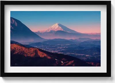 Produktbild von Berge in San Antonio USA– Wandbild mit Rahmen – Gerahmtes Bild  – Wanddekoration – 60x40 cm –  Schwarz Rahmen