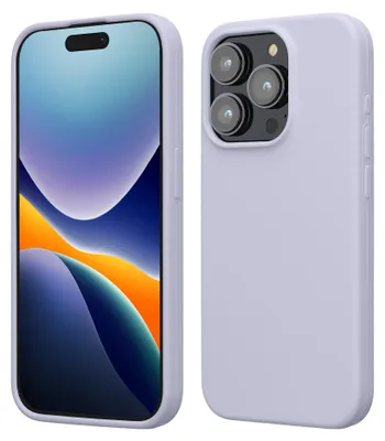 Produktbild von kwmobile Handyhülle für iPhone 15 Pro Hülle, für iPhone 15 Pro Case - Hülle Silikon - kabelloses Laden - Pastell Lavendel
