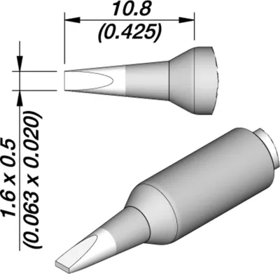 Produktbild von JBC Lötspitze Serie C245E, C245160E/1,6 x 0,5 mm, Meißelform C245160E
