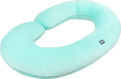 Produktbild von Bellochi Seitenschläferkissen Mit Bezug 100% Velvet Mint - Stillkissen XXL Sleepy-C - Pregnancy Pillow - Hypoallergen Schwangerschaftskissen Zum Schlafen 140 x 85 x 20 cm - Body Pillow für Frauen