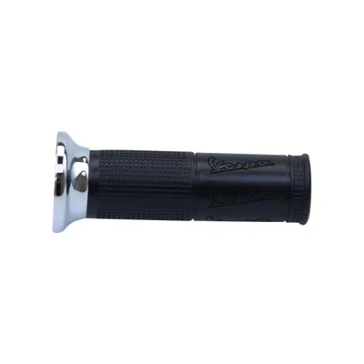 Obrázok produktu pre Originálna gumová rukoväť s nápisom Vespa 120 mm dlhá pravá Ø26 mm pre Vespa LX 50 125, S 125