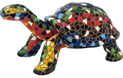 Immagine prodotto di Statua di tartaruga in mosaico, 10 cm