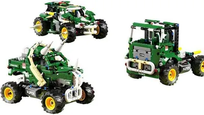 Produktbild von Happy Build YC-23013 Monster Truck 3 in 1 grün ferngesteuert Klemmbausteine 548pcs Spielzeug Bausatz NEU