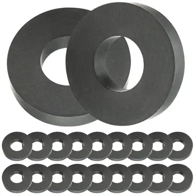20 Ferrit-Ringmagnete Ø 45x22x8 mm, starke Magnetringe