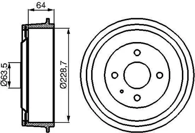 Produktbild von 2x BOSCH Bremstrommel 0 986 477 012 hinten für FORD CAPRI III (GECP)