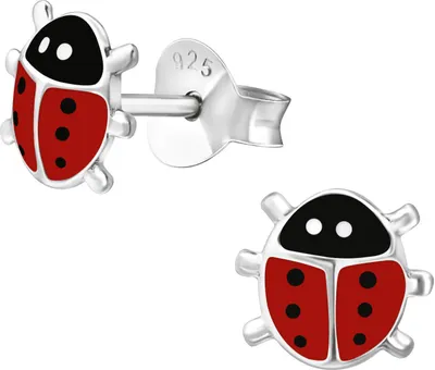 Produktbild von Marienkäfer Ohrringe Ohrstecker 925 Sterling Silber
