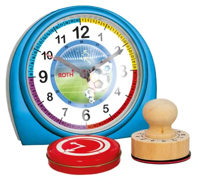 Image de ROTH 89436 ROTH Réveil pour enfants & set de tampons "Football", bleu