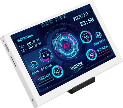 Zdjęcie produktu dla 5-calowy monitor temperatury komputera USB Mini ekran dla AIDA64 PC CPU GPU RAM Monitor danych dla Windows Biały