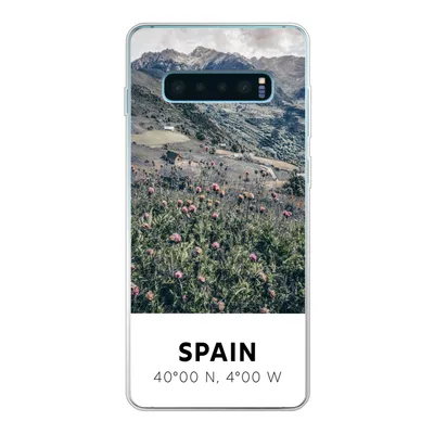Produktbild von MuchoWow® Handyhülle Schutzhülle Hülle für Samsung Galaxy S10 Lite Spanien - Berge - Blumen Silikon Softcase Handy Hülle - Schutz