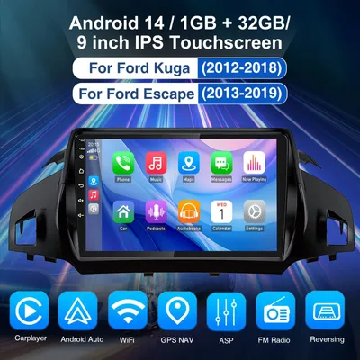 Imagen del producto de Android 14: Radio para coche, sistema de audio para automóvil, sistema multimedia, sistema de navegación, radio con pantalla táctil