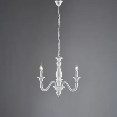 Productafbeelding van Shabby Chic kroonluchter Lucca, wit, 3 lichtpunten, fitting E14