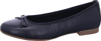 Produktbild von Tamaris Damen Ballerina klassisch Schleife Leder 1-22116-41, Größe:41 EU, Farbe:Blau