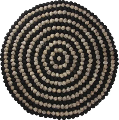 Produktbild von Filzuntersetzer - Filzmatte - Untersetzer - schwarz - rund - ca. 60 cm