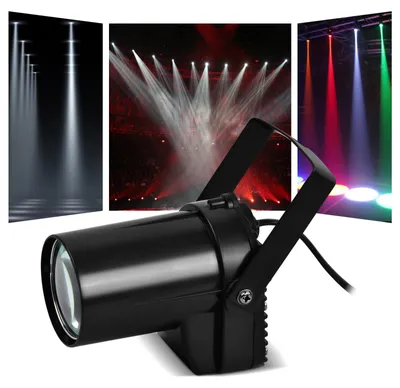 Productafbeelding van Jinlaili 5W LED spotschijnwerper voor discotheekspiegels, wit, podiumverlichting, spotschijnwerper voor spiegelbollen, LED discotheekspot, geschikt voor KTV, bar, club, feest, bruiloft