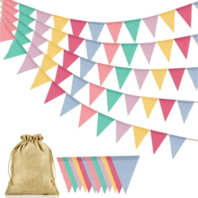 Produktbild von Wimpelkette Outdoor 5 Stück 20M Mehrfarbig Wetterfest Girlande Geburtstag