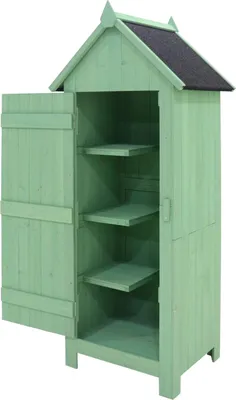 Produktbild von Wilbur Geräteschrank Grün B53xH164xT45,5 cm wetterfest mit 3 Regalböden