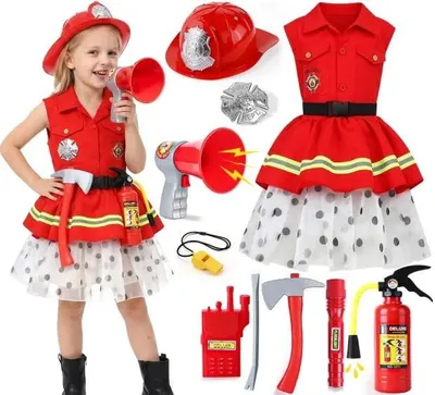 Produktbild von Feuerwehrkostüm für Kinder mit Zubehör