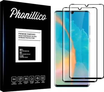 Obrázek produktu pro Tvrzené sklo pro Huawei P30 PRO [2 ks] Ochranné sklo s černým okrajem proti poškrábání Sklo odolné Phonillico®